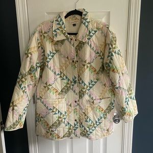 Quilted snap up jacket